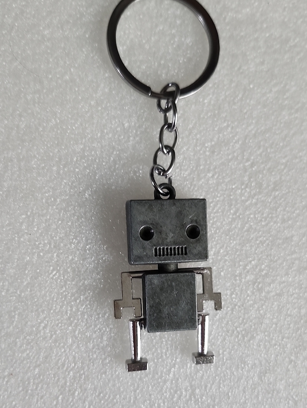 Gunmetal Robot Keychain Charm